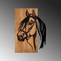 Wallity Accesorio Decorativo de Madera para Pared 317 - 40 x 3 x 58 cm, Madera y Metal, Negro y Nogal